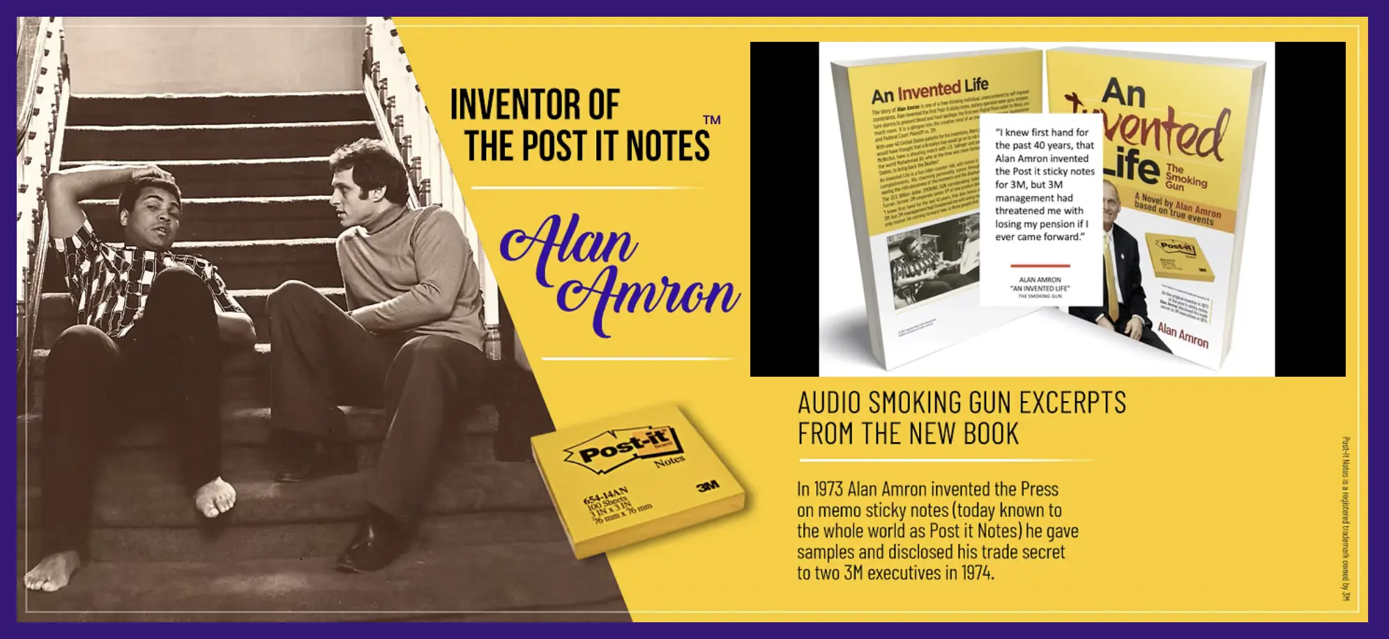 Muhammad Ali and Alan Amron, with audio excerpts from An Invented Life